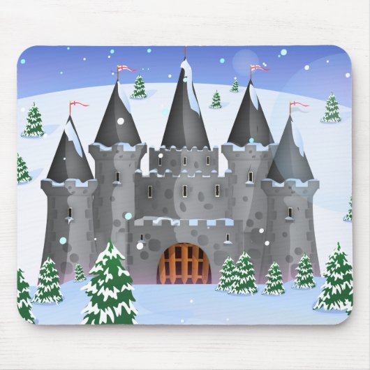 Fairytail Burg Winterschnee Mousepad (Vorne)