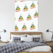 Fairytail-Schlossmuster Leinwanddruck (Insitu (Schlafzimmer))