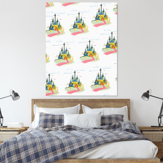 Fairytail-Schlossmuster Leinwanddruck (Insitu (Schlafzimmer))