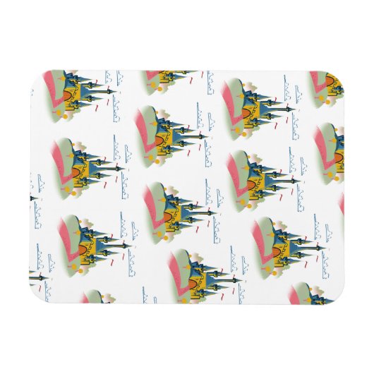 Fairytail-Schlossmuster Magnet (Horizontal)