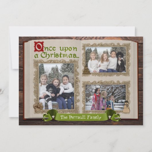 Fairytail Story Book Foto Weihnachtskarte Einladung (Vorderseite)