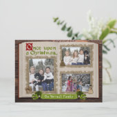 Fairytail Story Book Foto Weihnachtskarte Einladung (Stehend Vorderseite)