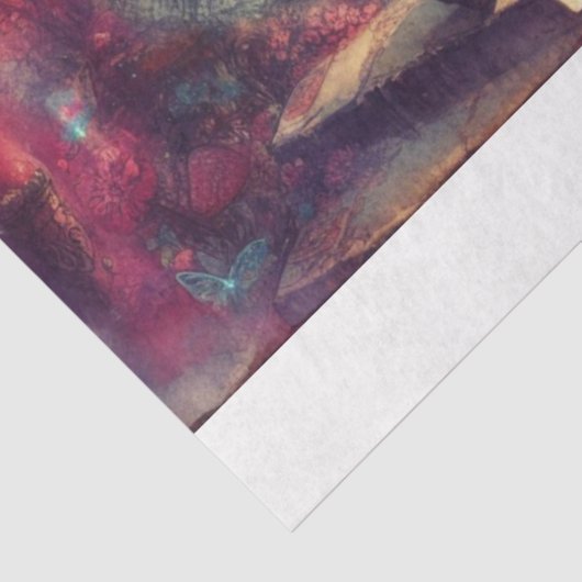 Fairytale Alice In Wonderland Castle Decoupage Seidenpapier (Ausschnitt)