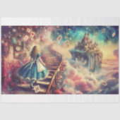 Fairytale Alice In Wonderland Castle Decoupage Seidenpapier (Vorderseite)