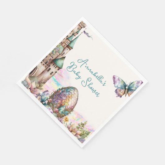 Fairytale Baby Dragon Egg Serviette (Ecke)