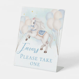 Fairytale Baby Pony Blue Ballon Star Favoriten Sockelschild