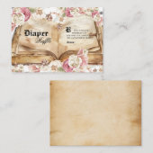 Fairytale Baby Shower Diaper Raffle Begleitkarte (Vorne/Hinten)