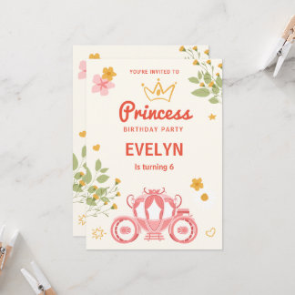 Fairytale BlumenPrinzessin Foto Geburtstag Einladung