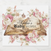 Fairytale Book Baby Shower Schaumweinetikett (Einzelnes Label)