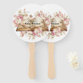 Fairytale Book Flowers Rose Baby Shower Fächer (Vorne und Hinten)