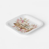 Fairytale Book Flowers Rose Baby Shower Pappteller (Gewinkelt)