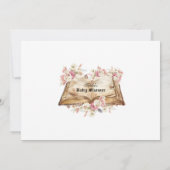 Fairytale Book Pink Rose Floral Baby Shower Einladung (Rückseite)