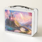 Fairytale Burg Fantasy Regenbogen Metall Brotdose (Rückseite)