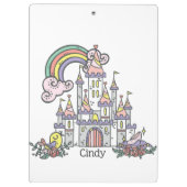 Fairytale Burg Individuelle Name Princess Klemmbrett (Rückseite)