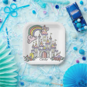 Fairytale Burg Individuelle Name Princess Pappteller (Party)