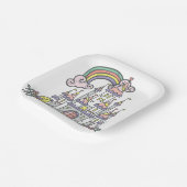 Fairytale Burg Individuelle Name Princess Pappteller (Gewinkelt)