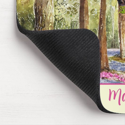 Fairytale Burg Mit Monogramm Mousepad (Ecke)