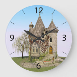 Fairytale Burg Perfekt zum Geburtstag und Fantasy- Große Wanduhr