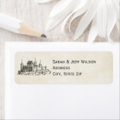 Fairytale Burg Rücksendeadressen-Aufkleber (Insitu)