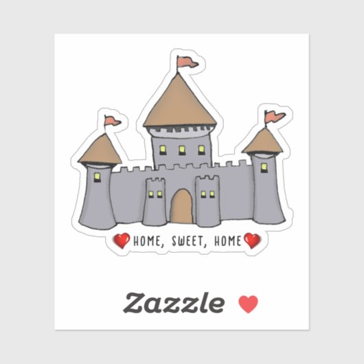 Fairytale Castle Sketch Aufkleber (Blatt)