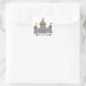 Fairytale Castle Sketch Quadratischer Aufkleber (Tasche)