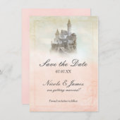 Fairytale Castle Storybook Save the Date Karte (Vorne/Hinten)
