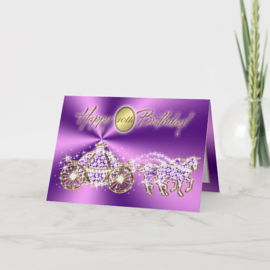 Fairytale Coach Children's Birthday Card Karte (Vorderseite)