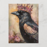 Fairytale Crow in rosa Kronen