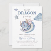 Fairytale Dreamy Dragon Baby Dusche Einladung (Vorderseite)