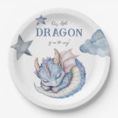 Fairytale Dreamy Dragon Baby Dusche Pappteller (Vorderseite)