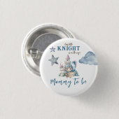 Fairytale Dreamy Dragon Blue Knight Baby Dusche Button (Vorne & Hinten)