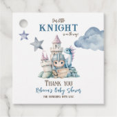 Fairytale Dreamy Dragon Blue Knight Baby Dusche Geschenkanhänger (Vorderseite)