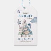 Fairytale Dreamy Dragon Blue Knight Baby Dusche Geschenkanhänger (Vorderseite)