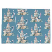 Fairytale Dreamy Dragon Blue Knight Baby Dusche Große Geschenktüte (Rückseite)