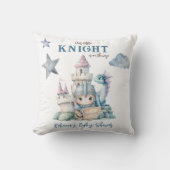Fairytale Dreamy Dragon Blue Knight Baby Dusche Kissen (Vorderseite)