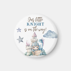 Fairytale Dreamy Dragon Blue Knight Baby Dusche Magnet