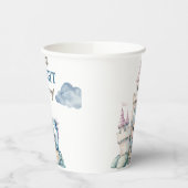 Fairytale Dreamy Dragon Blue Knight Baby Dusche Pappbecher (Links)