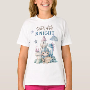 Fairytale Dreamy Dragon Blue Knight Baby Dusche T-Shirt