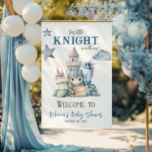 Fairytale Dreamy Dragon Knight Baby Dusche Willkom