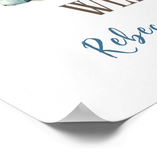 Fairytale Dreamy Dragon Knight Baby Dusche Willkom Poster (Ecke)