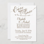 Fairytale Einladung Once Upon A Time - brown text (Vorderseite)