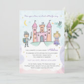 Fairytale Einladung, Royal Princess Party Einladung (Stehend Vorderseite)