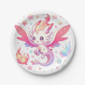 Fairytale Fiery Dragon Baby Dusche Pappteller (Vorderseite)