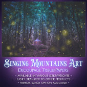 Fairytale Firefest Forest Fantasy Decoupage Seidenpapier