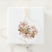 Fairytale Flowers Pink Rose Book Baby Shower Geschenkanhänger (Beispiel)
