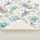 Fairytale Folk Art Throw Sherpa Blanket Sherpadecke (3/4)