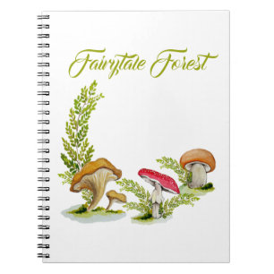 Fairytale Forest Aquarell Set Pilzplaner Notizblock
