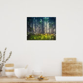 Fairytale Forest Tree Landschaft Kunst, Dichtung u Poster (Küche)