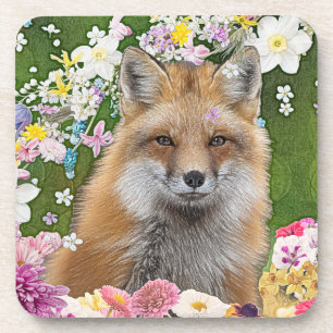 Fairytale Fox im Bereich der Blume Getränkeuntersetzer
