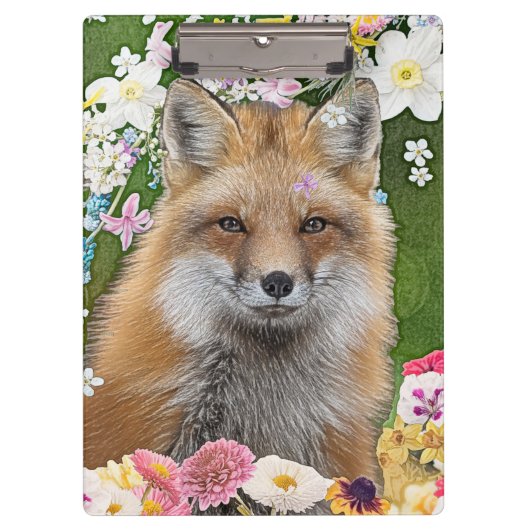 Fairytale Fox im Bereich der Blume Klemmbrett (Vorderseite)
